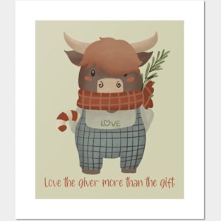 Scottish Highland Cow Loves The Winter Season Posters and Art